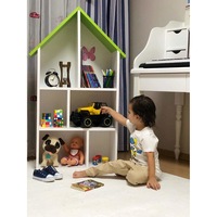 Raft din pal, camera copil, Baby Homs, alb/verde, 125 x 26 x 72 cm