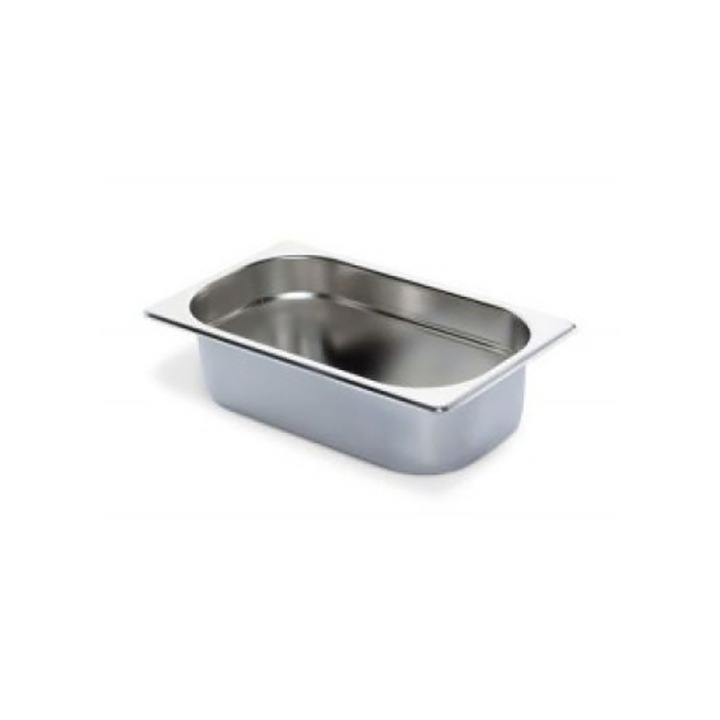 Tava gastronorm gn 1/4-65 mm, uz profesional, gama lancom, inox 18/10