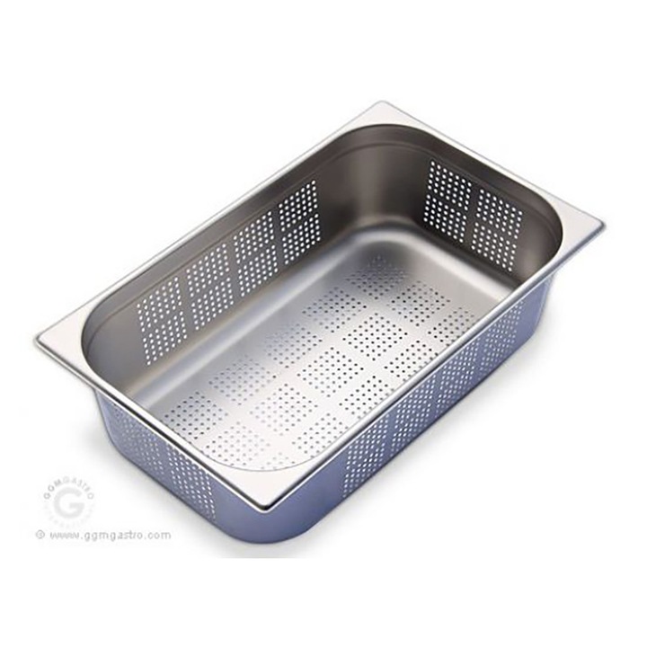 Tava gastronorm perforata gn 1/1-150 mm, uz profesional, gama lancom, inox 18/10