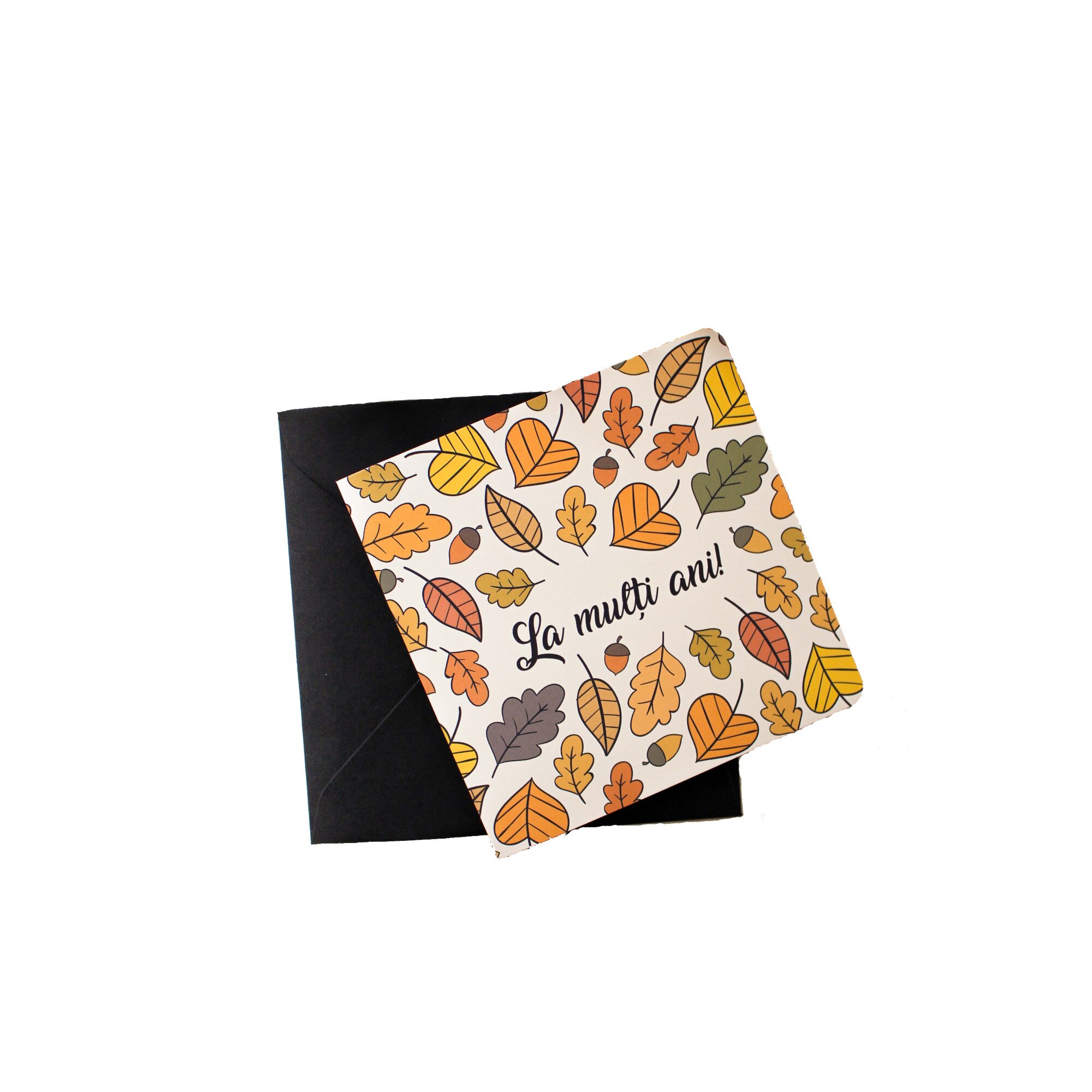 Felicitare de toamna, Genette, frunze multicolore