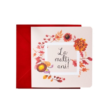 Felicitare de toamna, Coronita florala Felicitare de toamna, Coronita florala