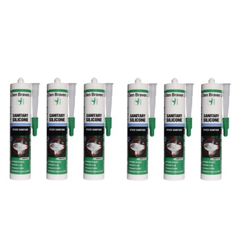 Pachet 6 bucati Silicon sanitar, transparent, Den Braven, interior, 280ml Pachet 6 bucati Silicon sanitar, transparent, Den Braven, interior, 280ml