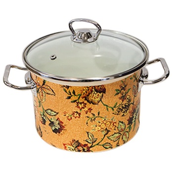 Oala emailata RAKI cu capac sticla VERSALI 3LT Oala emailata RAKI cu capac sticla VERSALI 3LT