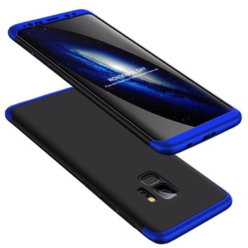 Husa de protectie fata + spate Hurtel pentru Samsung galaxy S9 G960, Negru/Albastru Husa de protectie fata + spate Hurtel pentru Samsung galaxy S9 G960, Negru/Albastru