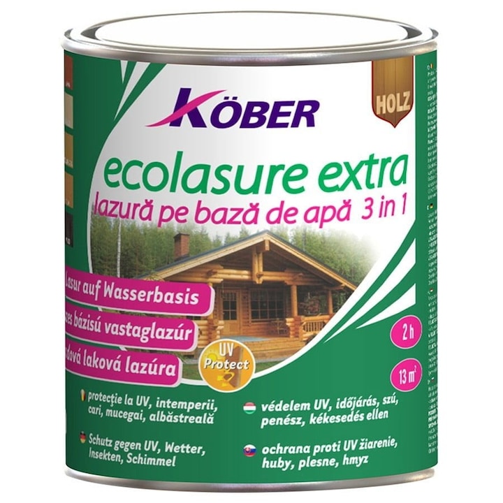 Kober ecolasure védőlakk 0,75L, gesztenye