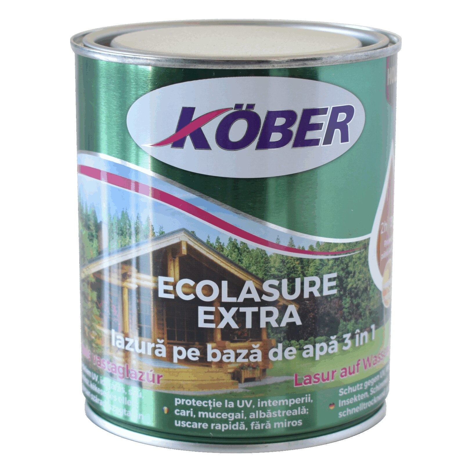 Lac pe baza de apa, extra, ECOLASURE, Stejar Deschis, 0.75L