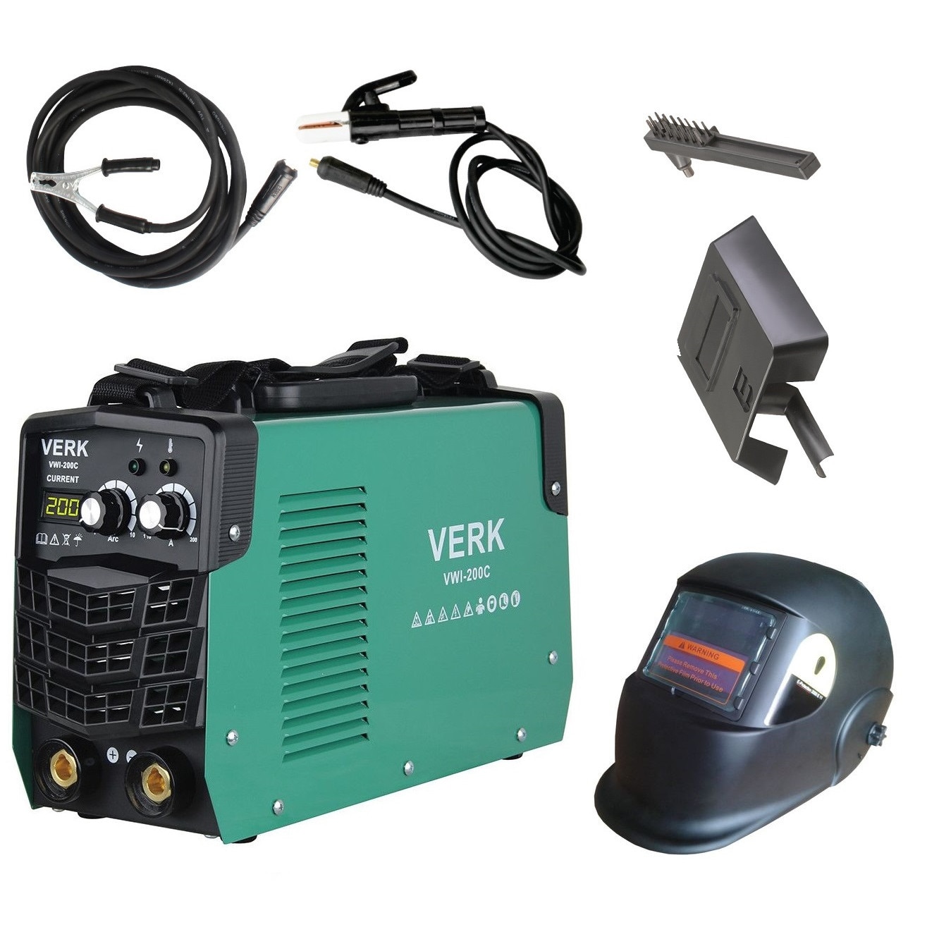 SET- Aparat de sudura VERK 89VWI-200C, 200A + Masca Automata, 1-5mm, Invertor