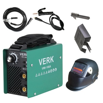 SET- Aparat sudura VERK 89VWI-100A + Masca Automata, 1-2.5mm, Invertor Model 2019 SET- Aparat sudura VERK 89VWI-100A + Masca Automata, 1-2.5mm, Invertor Model 2019