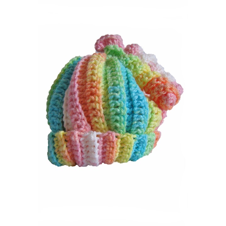Caciulita curcubeu TricoTime, multicolor, 1-3 ani