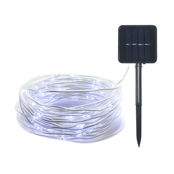 Instalatie ornament exterion Craciun tip Banda LED cu alimentare economica de la lumina solara- - aproximativ 10 M cu 100 LED Instalatie ornament exterion Craciun tip Banda LED cu alimentare economica de la lumina solara- - aproximativ 10 M cu 100 LED