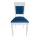 Scaun Bucharest Alb, Stofa Albastra, Simex PLus, 46X47X98 cm