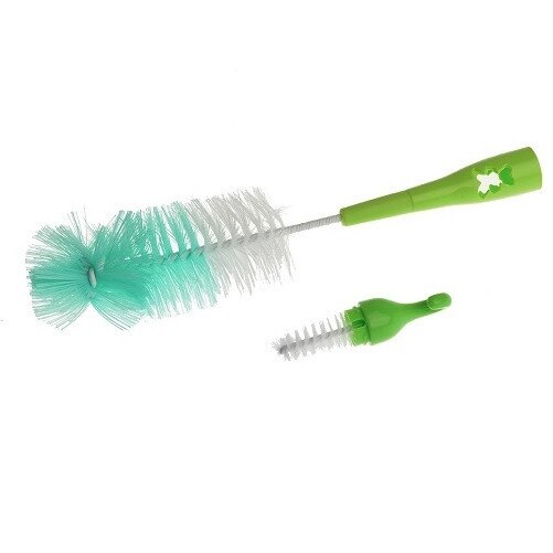 Perie pentru biberoane si tetine, Akuku, verde