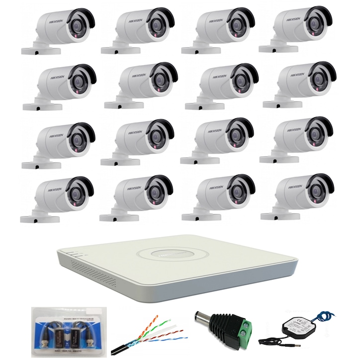 Kit Supraveghere 8CH, 4 Camere, Rezolutie 12MP, Detectie Inteligenta, IP67, 2TB