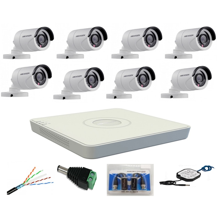 Sistem CCTV fara fir, 10CH NVR, AI Humanoid Detection, 10CH 3MP cu 4 PTZ, 4T