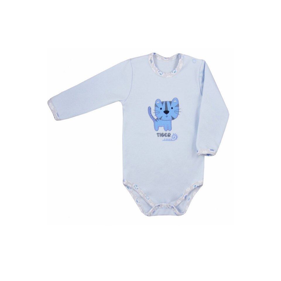 Body cu maneca lunga pentru baieti Koala Dzungla 05-738-AL, Albastru