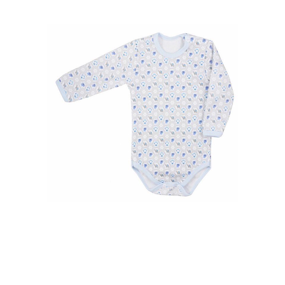 Body cu maneca lunga pentru baieti Koala Dzungla 05-738-A, Alb
