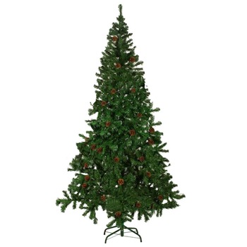 Brad artificial artificial cu conuri, de Craciun, vidaXL, Verde, 210 cm Brad artificial artificial cu conuri, de Craciun, vidaXL, Verde, 210 cm
