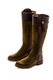 Cizme cu talpa plata, Dama, Piele velur, Dakota Boots, Verde, 39