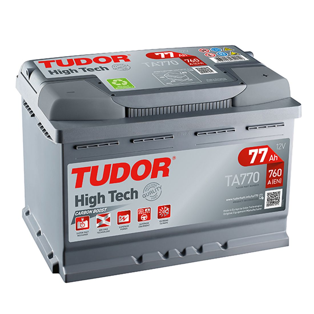 Baterie auto Tudor 77 TA770 - eMAG.ro