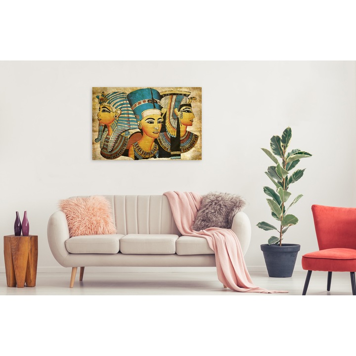 Tablou, Arlata Word Mag, Pictura Portret 1071, Rama Lemn, Multicolor, 120x80 cm