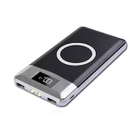 baterie externa power bank pyramid 10000 mah qi wireless display lcd lanterna led 2 x porturi usb pentru iphone samsung huawei negru w19 imagen 48_0_
0