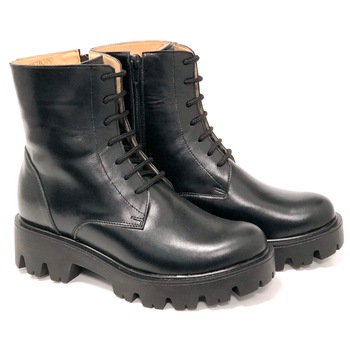 Ghete dama cu talpa inalta antiderapanta, Piele Naturala, Mateo Shoes, Negru Ghete dama cu talpa inalta antiderapanta, Piele Naturala, Mateo Shoes, Negru