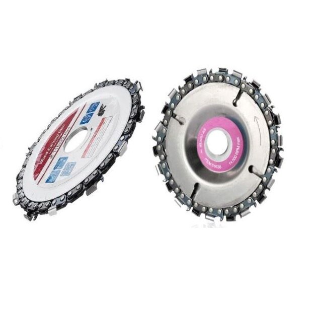 Pachet Disc sculptura lemn pentru polizor unghiular tip lant drujba ,Set 2 bucati modele diferite