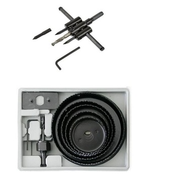 Kit Punctator ,Freza reglabila universala pentru gips carton ,lemn ,metal + Set freze pentru lemn, rigips , 64-127 mm , 8 piese Kit Punctator ,Freza reglabila universala pentru gips carton ,lemn ,metal + Set freze pentru lemn, rigips , 64-127 mm , 8 piese