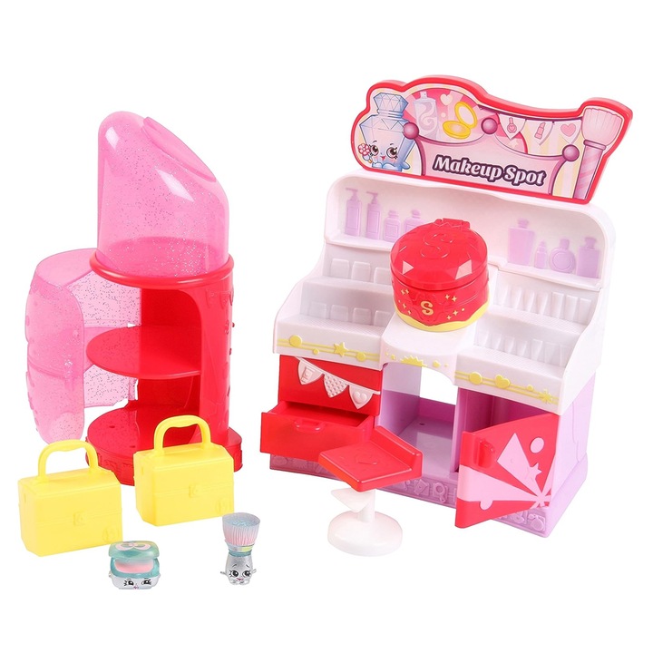 Игрален комплект Shopkins Магазин за гримиране Makeup Spot 135225-4-4-24 1-64/80, Многоцветен