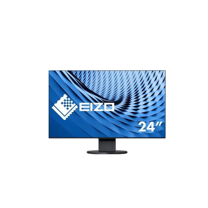 Monitor EIZO EV2451-BK, IPS LED, 23.8", Full HD (1920 x 1080), VGA, DVI, HDMI, DIsplayPort, Boxe, Pivot, 5 ms, Negru