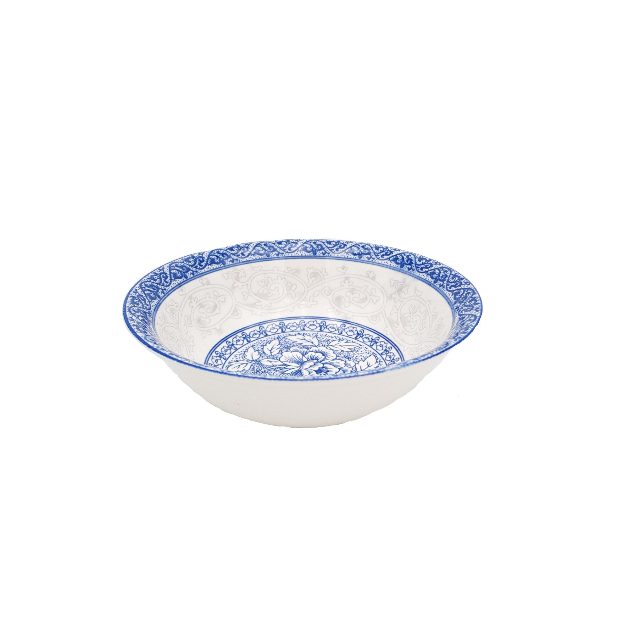 Set 3 boluri ceramica 16 cm model traditional ,albastru