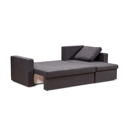 Coltar Kring Happy, material textil, Negru, 225 x 91 x 140 cm