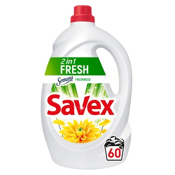 Detergent lichid SAVEX 2IN1 FRESH, 60 spalari, 3,3L Detergent lichid SAVEX 2IN1 FRESH, 60 spalari, 3,3L