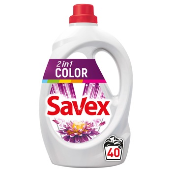 Detergent lichid SAVEX 2IN1 COLOR, 40 spalari, 2,2L Detergent lichid SAVEX 2IN1 COLOR, 40 spalari, 2,2L