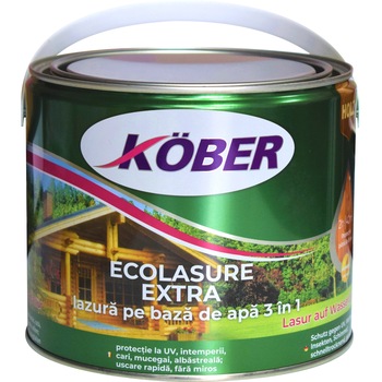 Lac pentru lemn ecolasure extra KOBER stejar inchis 2.5L Lac pentru lemn ecolasure extra KOBER stejar inchis 2.5L