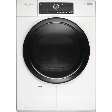 Uscator de rufe Whirlpool HSCX 10446 Supreme Care, Tehnologia Heat Pump, 10 kg, Tehnologia al 6-lea Simt, Display LED, Sistem de monitorizare al umiditatii, Clasa A++, Alb