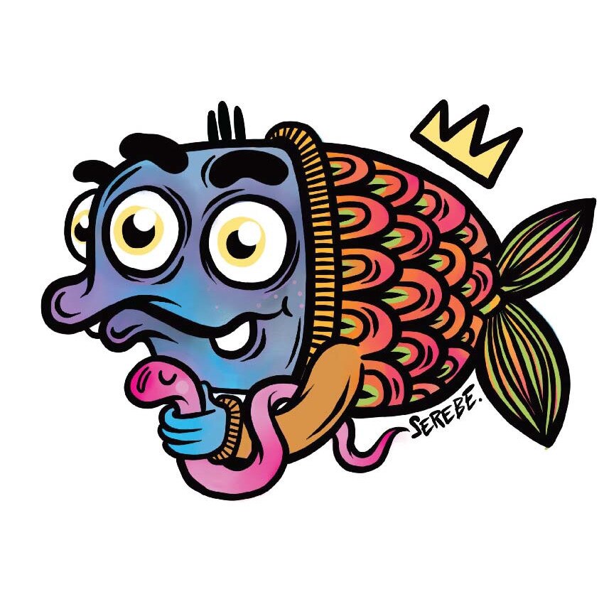 Tatuaje temporare Tatuin, Crowned Fish, design by SeReBe, 2 tatuaje