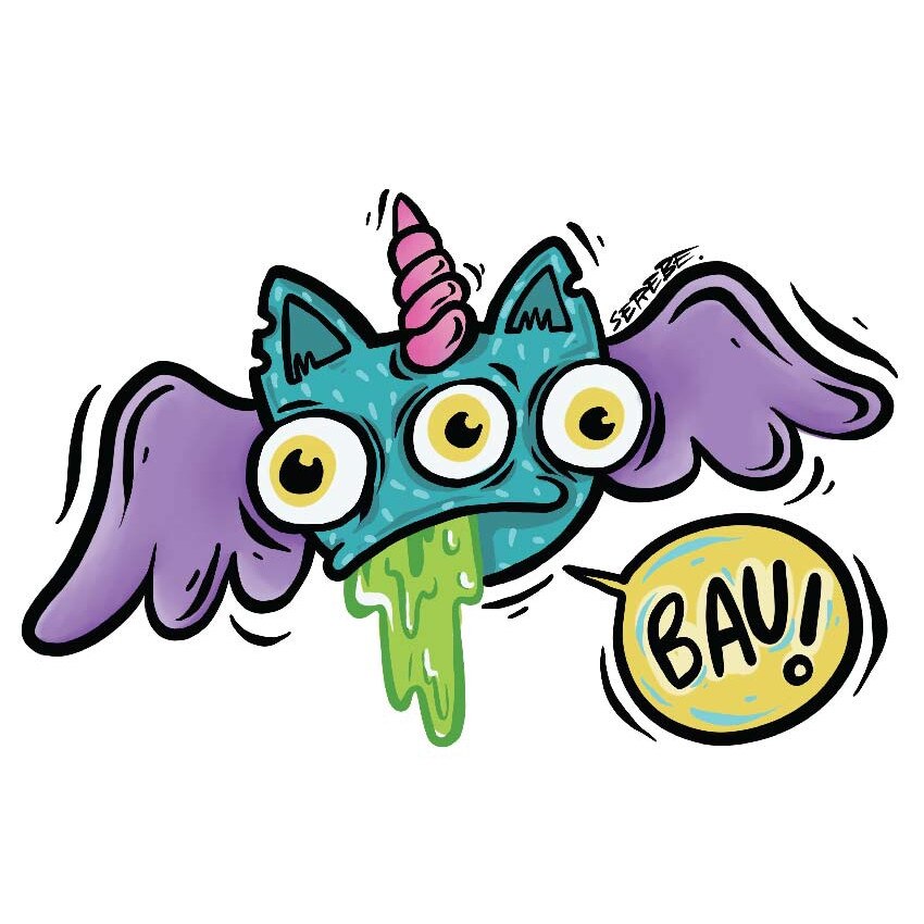 Tatuaje temporare Tatuin, Bau, design by SeReBe, 2 tatuaje