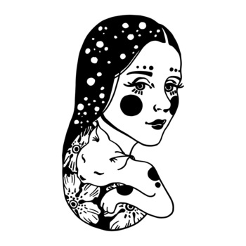 Tatuaje temporare Tatuin, Girl and the cat, design by Otilia Cadar, 2 tatuaje Tatuaje temporare Tatuin, Girl and the cat, design by Otilia Cadar, 2 tatuaje