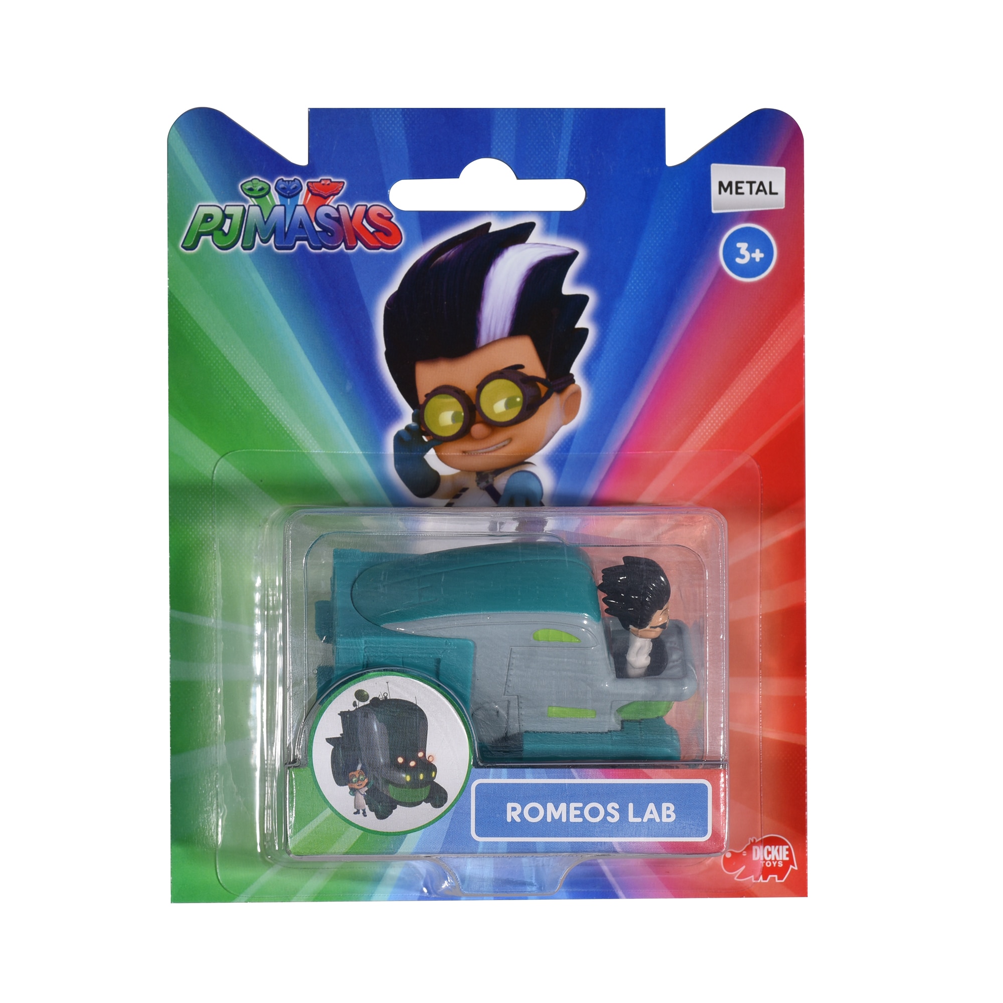 Figurina cu vehicul Eroi in pijama, Romeo's Lab, 7 cm