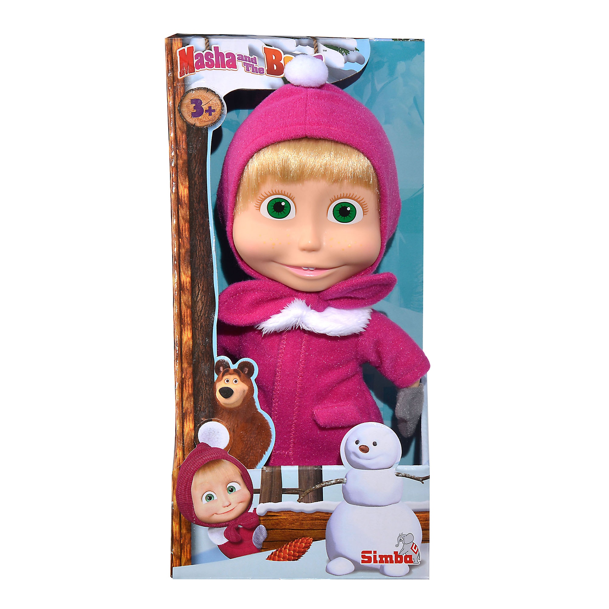 Кукла Masha And The Bear Маша със зимна рокля 23 см Emagbg 