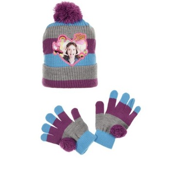 Set Caciula si manusi, Soy Luna,gri - 52 cm Set Caciula si manusi, Soy Luna,gri - 52 cm