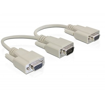 Splitter VGA 2 porturi 20 cm, CleanPC Splitter VGA 2 porturi 20 cm, CleanPC
