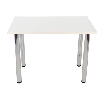 Masa de bucatarie DENVER, blat din pal 18mm, 90X60X73 cm, ALB Masa de bucatarie DENVER, blat din pal 18mm, 90X60X73 cm, ALB