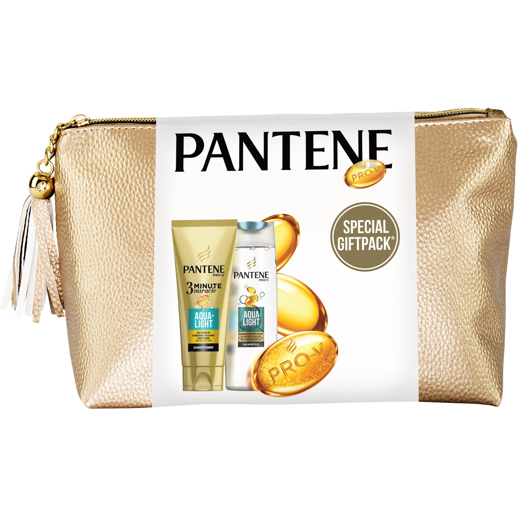 Set ingrijire par Pantene Pro-V Aqua Light pentru par gras: Sampon, 400 ml + Balsam, 200 ml