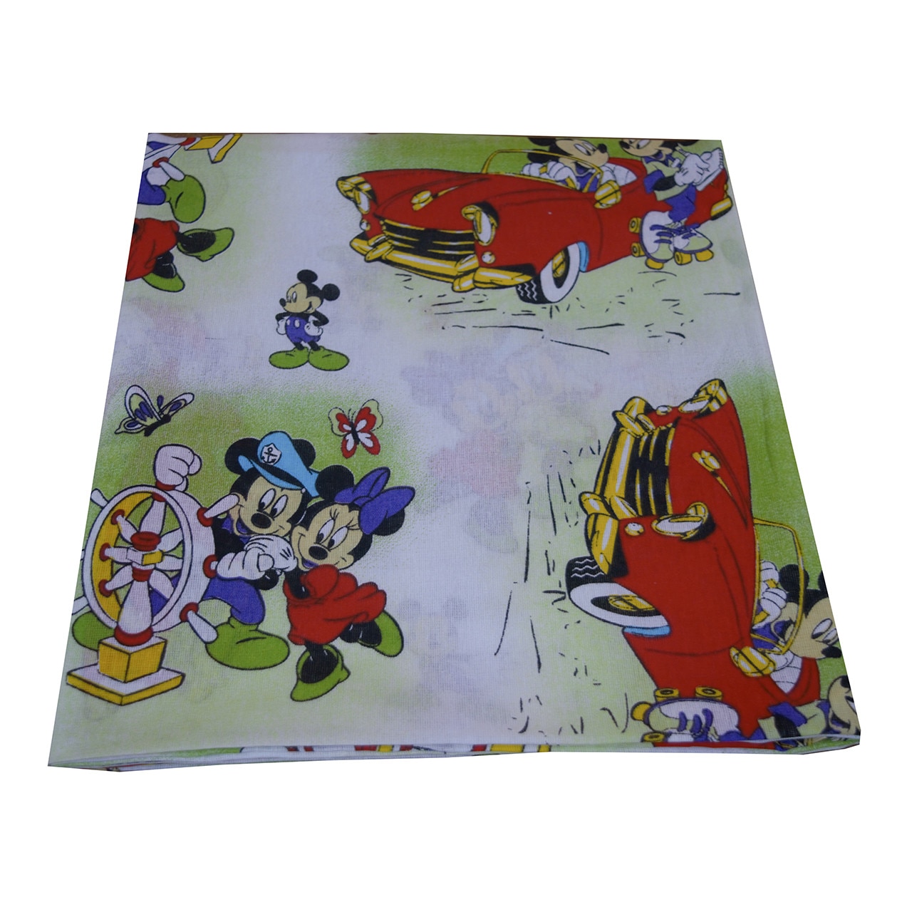 Cearceaf pat, alb/verde, 100x130 cm, CEAR-130-9