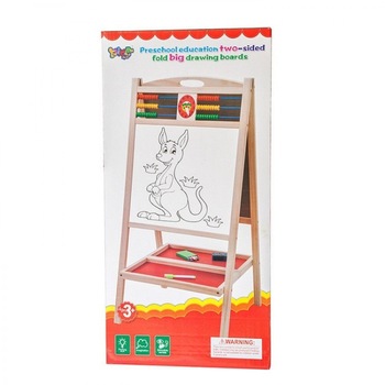 Tabla dubla de scris 3 in 1 cu accesorii, ceas, numaratoare - PRESCHOOL EDUCATION Tabla dubla de scris 3 in 1 cu accesorii, ceas, numaratoare - PRESCHOOL EDUCATION