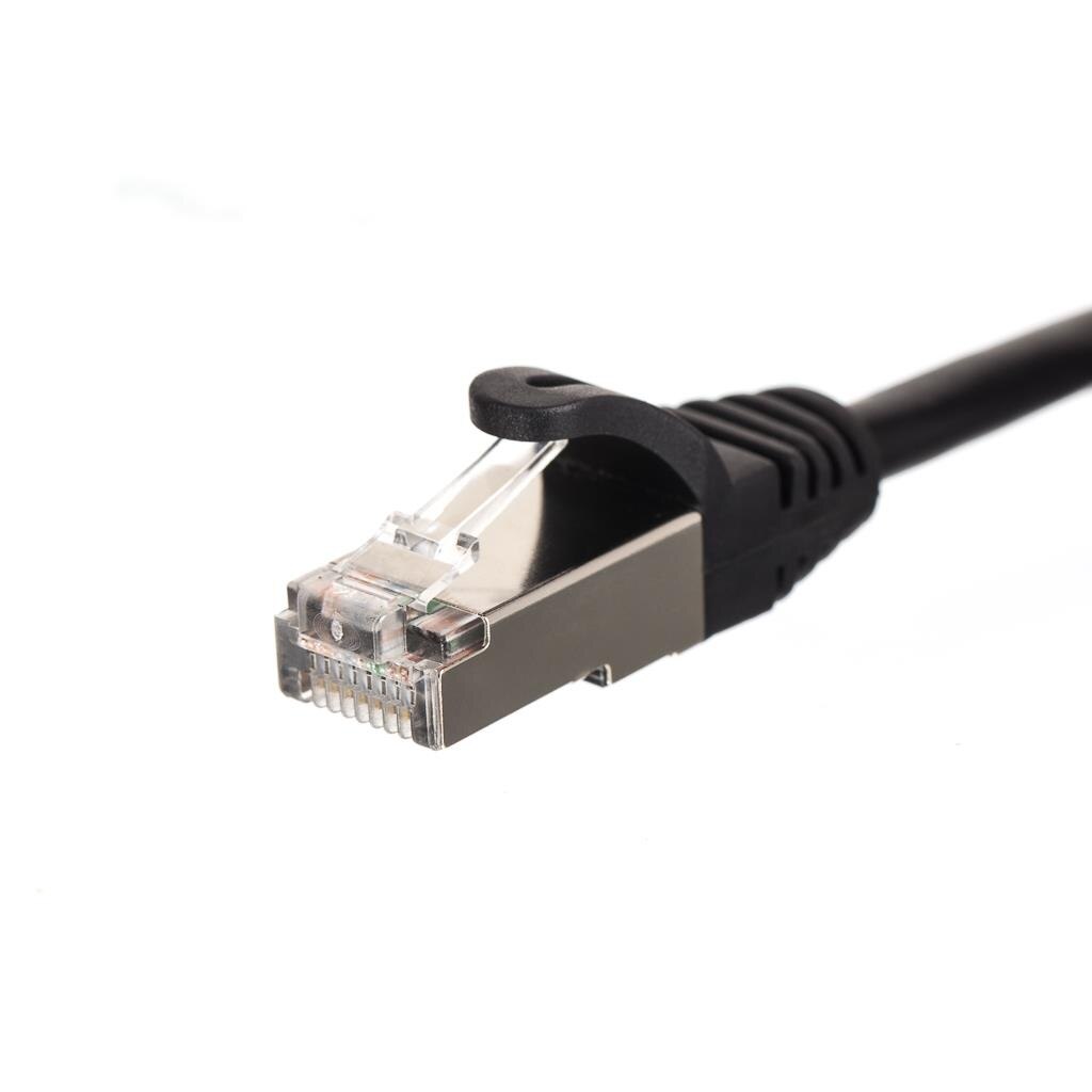 Cablu patch Netrack RJ45, Cat 5e FTP, 0.5m, Negru