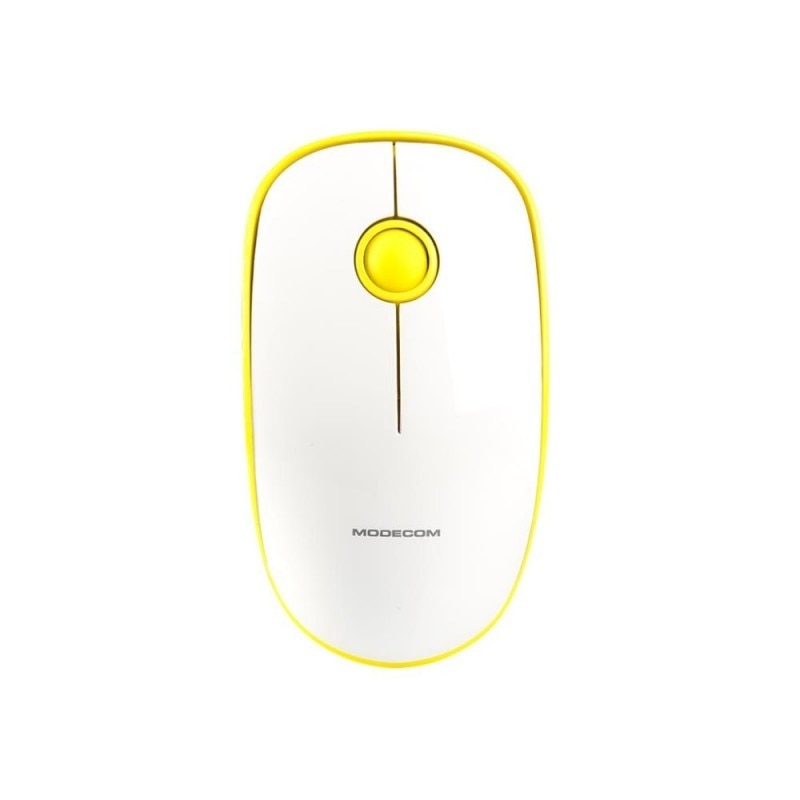 Mouse optic Wireless Modecom, Rosu Alb