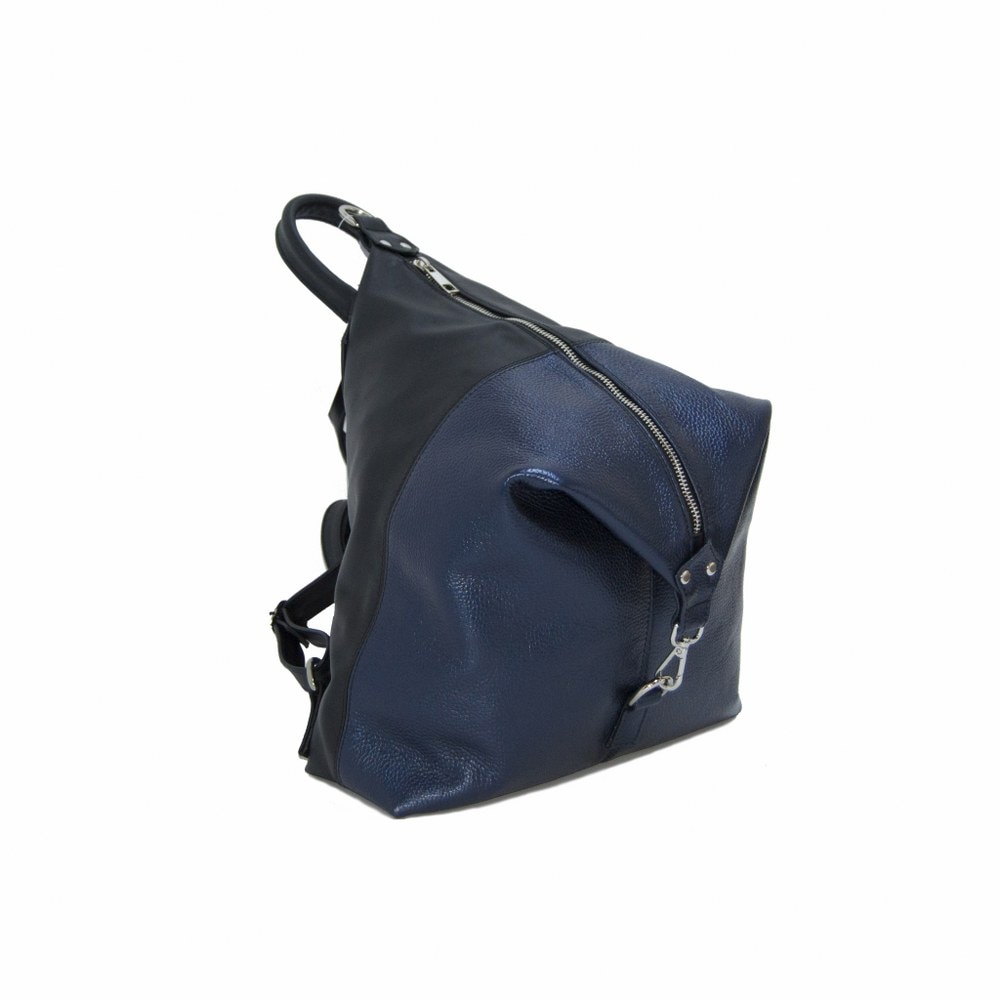 Rucsac dama,Zea,negru /blue metalizat